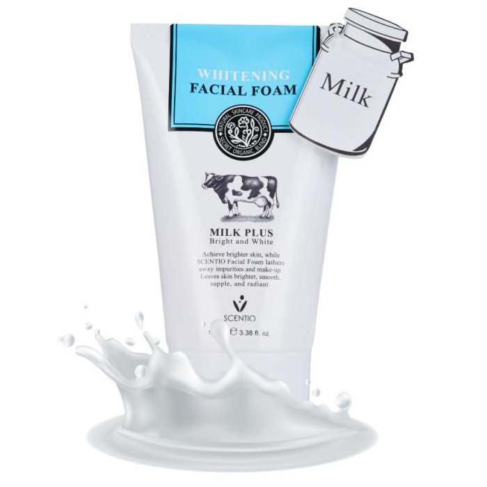 buffet scentio milk plus whitening facial foam. buffet scentio milk plus whitening facial foam.