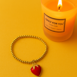 golden strawberry charm
